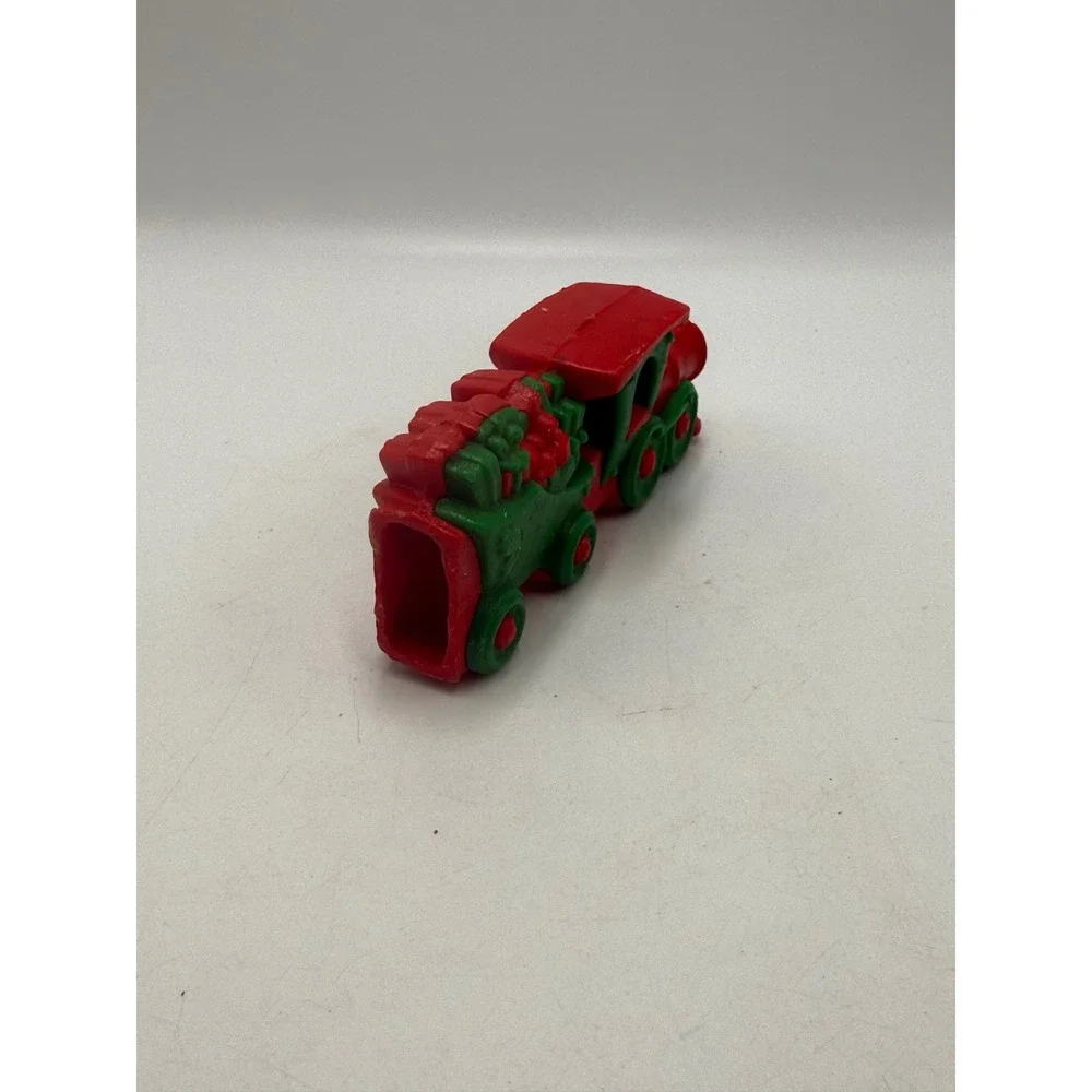 Vintage Christmas Train Red Green Steam Engine Holiday Novelty Toy